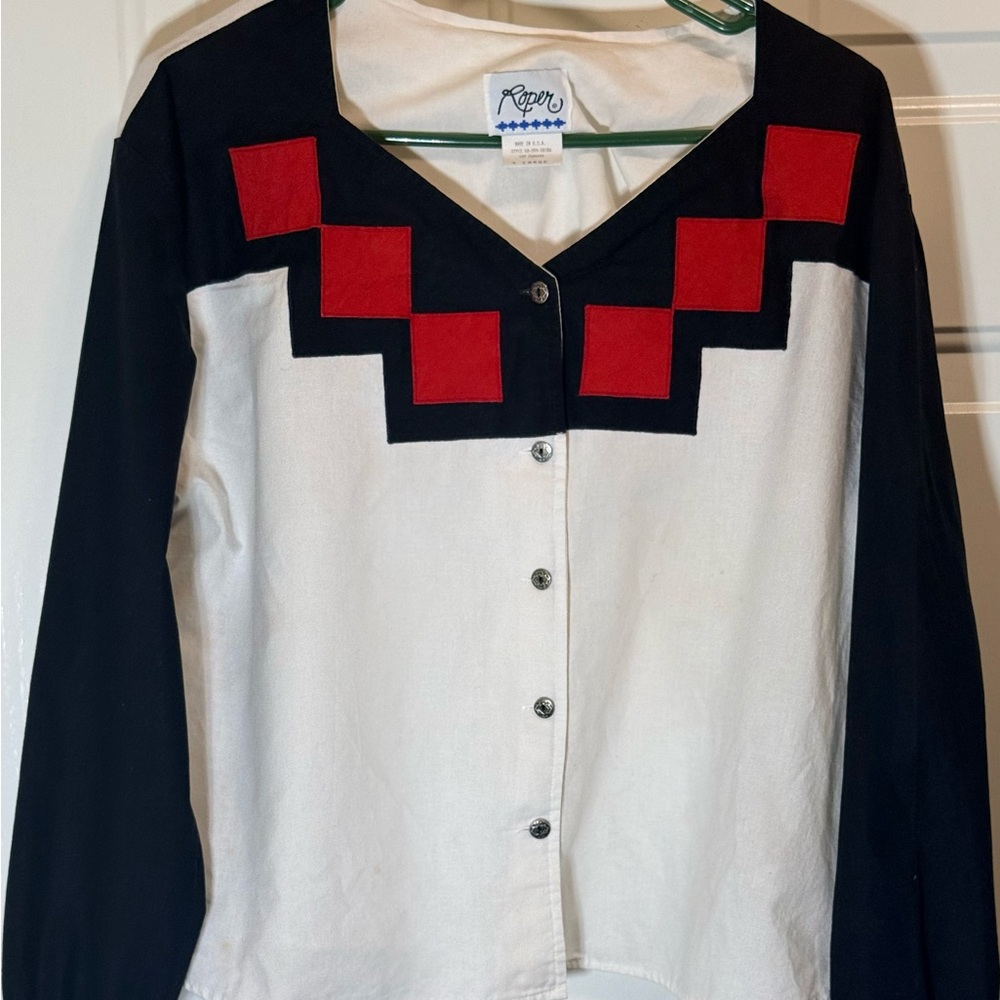 Women’s Vintage Roper Button Down Western XL Top